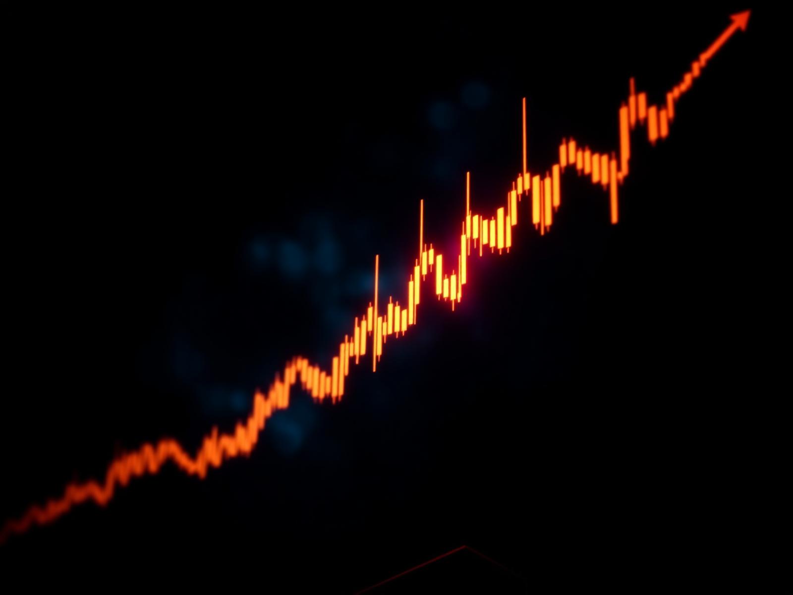 Trading chart with bullish breakout